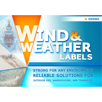 HERMA's wind and weather labels provide reliable solutions for outdoor use, storage, and transportation.