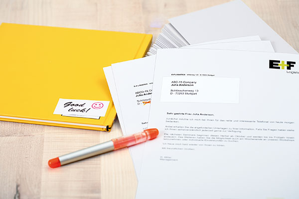 Address labels on envelopes