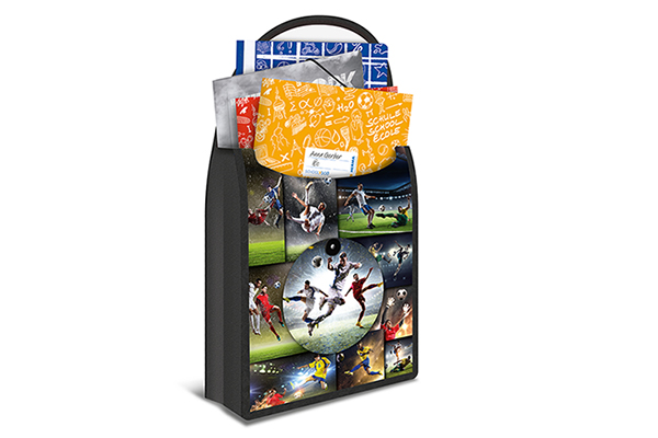 Binder with a soccer theme