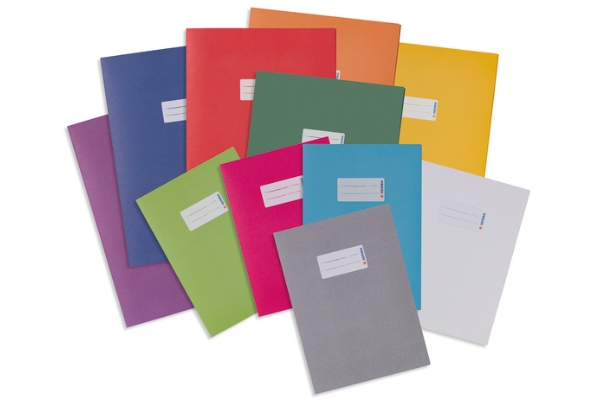 Image of colored recycled paper folder covers