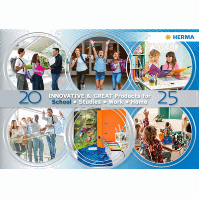 Innovative products for school, study, work, and home, showcased in six scenes featuring people engaged in various activities.