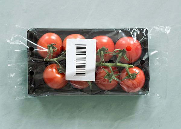 Barcode label food labelling at HERMA