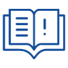 A book opened to a page with a highlighted exclamation mark, indicating important information or notes.