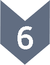 Gray arrowhead with the number six in the centre.
