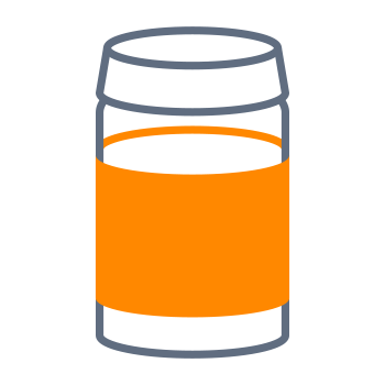 Round plastic cans