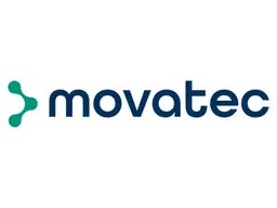 Logo of Movatec featuring a stylized symbol and the name in blue.