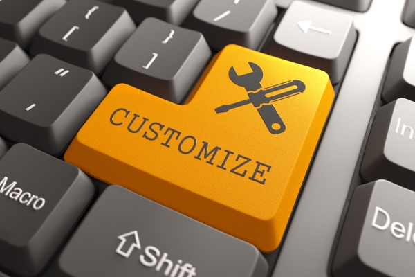 Icon custom design, button Customise on keyboard