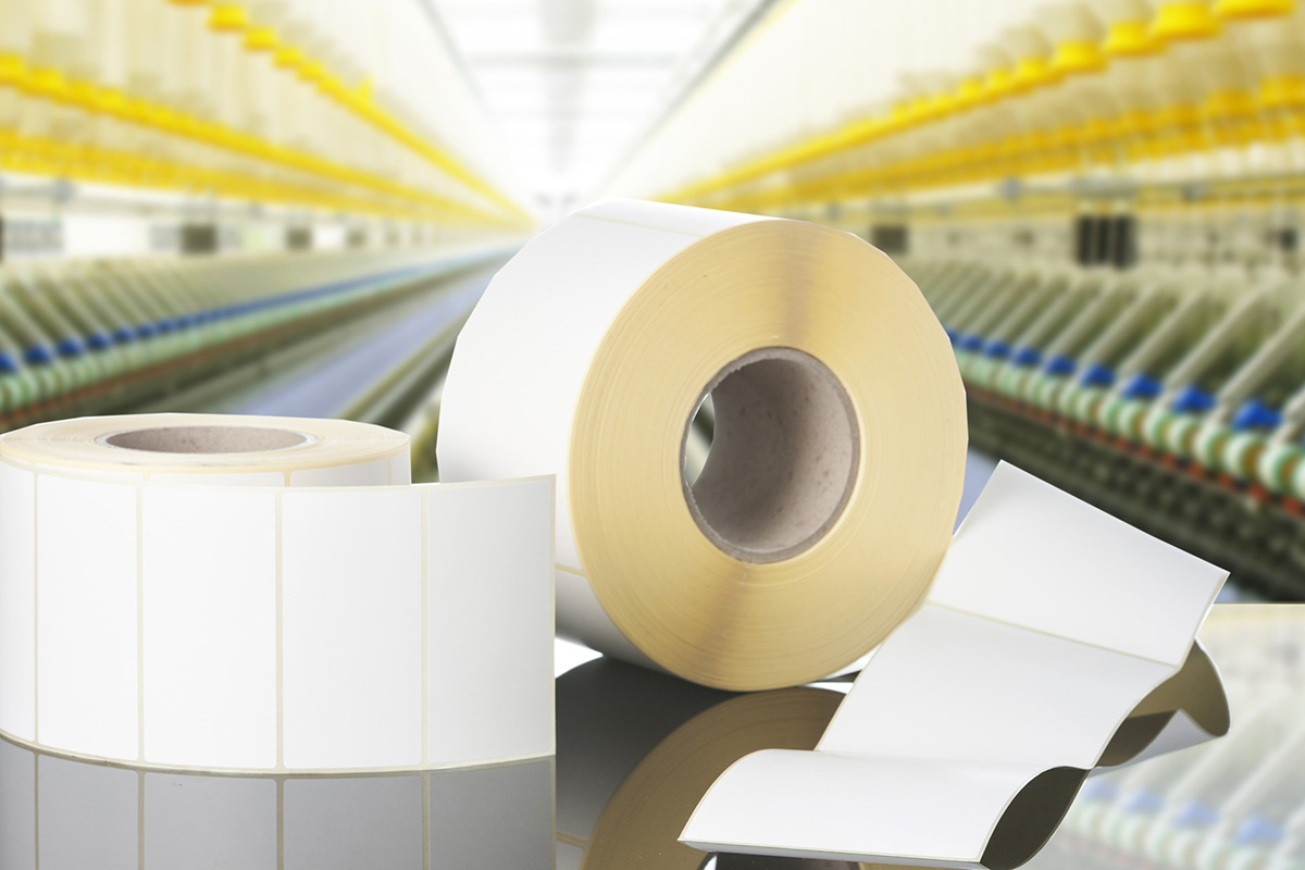 Blank Labels: Roll Labels Against an Industrial Background