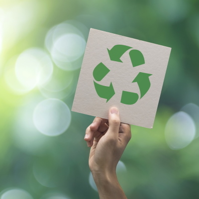 Sustainable Labels: Recycling Symbol on Poster