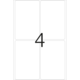 Ein leeres Layout mit vier Kästchen, in der Mitte steht die große Zahl „4“.