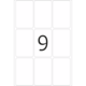 Eine große, schwarze Zahl "9" auf einem weißen Hintergrund, umgeben von leeren Kästchen.