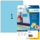 Bunte Etikettenpackung mit der Aufschrift "1" und Informationen zu Software und Produktdetails auf der Rückseite.
