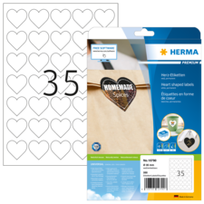 HERMA PREMIUM A4 Heart shaped labels
