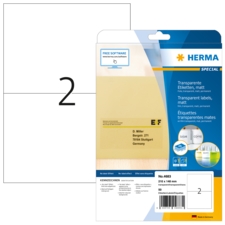 HERMA SPECIAL A4 film labels transparent matt