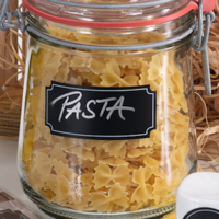 Storage jar with chalkboard label