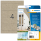 Ordneretiketten aus Silphie-Papier, 126 x 61 mm, Packung mit 80 Etiketten, geeignet für Aktenordner.