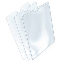 Several transparent ID holders