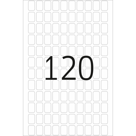 Eine große Zahl "120" steht in der Mitte eines weißen Hintergrunds mit vielen kleinen rechteckigen Umrissen.