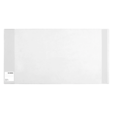 Weißes, rechteckiges Blatt Papier mit einer kleinen Aufschrift in der unteren linken Ecke.