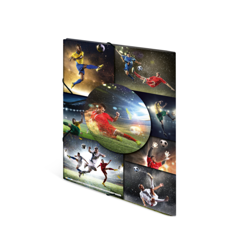 Collage von Fußballspielern in verschiedenen Aktionen, darunter Schüsse, Dribblings und Torfeiern auf einem Stadionfeld.