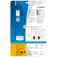 Verpackungsrückseite mit Informationen zu HERMA Produkten, einschließlich Anweisungen, QR-Code und Softwarehinweis.