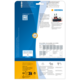 Rückseite einer Verpackung mit Informationen zu HERMA Produkten, einschließlich QR-Code und Hinweisen zur kostenlosen Software.