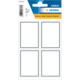 Packung mit 24 leeren Etiketten in vier rechteckigen Feldern, Größe 40x55 mm, von der Marke Herma.