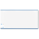 Ein leeres, weißes Whiteboard mit blauen Kanten, bereit für Notizen oder Zeichnungen.