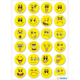 Eine Sammlung von gelben Smileys mit verschiedenen Gesichtsausdrücken, darunter Freude, Überraschung, Traurigkeit und Verspottung.
