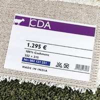 Carpet labeled with a textile tag