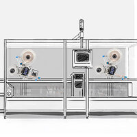 A technical system featuring two large fans, a monitor, and several controls housed in a transparent casing.