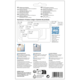 Rückseite einer Verpackung mit Informationen zu Etiketten, Größen und Anwendungshinweisen. QR-Code und Kontaktinformationen sind ebenfalls vorhanden.
