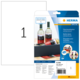 Flaschenetiketten von HERMA, inklusive kostenloser Software, für die individuelle Gestaltung von Etiketten. Verpackung zeigt Beispiele.