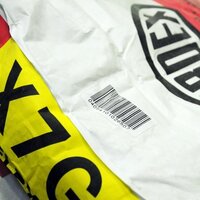 Laser-activatable labels: Barcode label on mortar bag