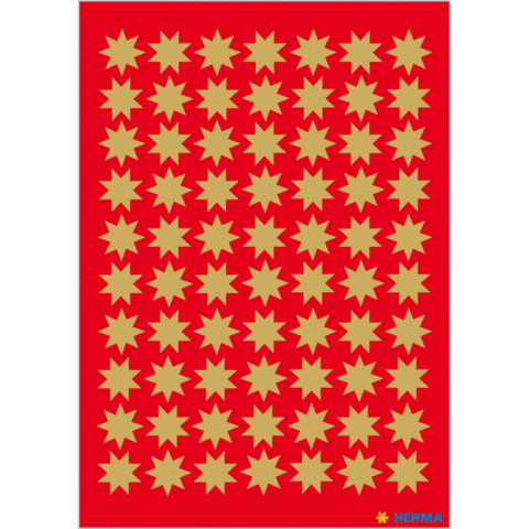 Ein roter Hintergrund mit einem Muster aus goldenen Sternen, die gleichmäßig über die Fläche verteilt sind.