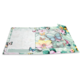 A decorative notepad featuring colorful butterflies and floral designs, providing space for personal notes.