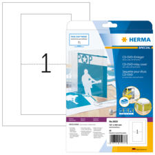 HERMA SPECIAL A4 CD and DVD cover inlays cardboard perforated