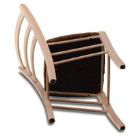 Black felt pads glued to chair legs.