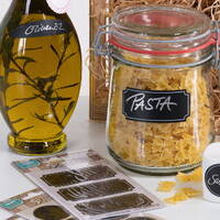 Self-adhesive chalkboard labels
