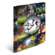 Eine Collage von Fußballspielern in Aktion, die verschiedene Spielszenen und Techniken zeigen, darunter Schüsse, Dribblings und Torfeiern.