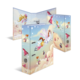 Ein farbenfrohes Kinderbuch mit Illustrationen von Feen und einem Einhorn, das durch eine Wolkenlandschaft fliegt.