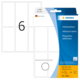 Haftetiketten von HERMA, 34 x 67 mm, 32 Stück, permanent, mit Platz für Beschriftungen, auf weißem Hintergrund.