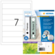 Ordneretiketten aus Recyclingpapier mit der Aufschrift "Finanzen" und "Rezepte", inklusive Software-Hinweis.
