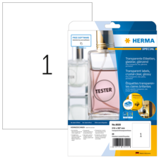 HERMA SPECIAL A4 film labels transparent crystal-clear