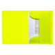 Helle, transparente Ordnerhülle in Neon-Gelb mit einem sichtbaren Dokument im Inneren.
