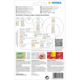 Produktübersicht mit verschiedenen Etikettenformaten und -farben, einschließlich Anwendungshinweisen und QR-Code für weitere Informationen.