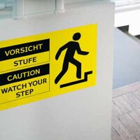 Yellow weatherproof label