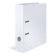 Weißer Ordner mit geometrischem Muster und zwei USB-C-Anschlüssen auf der Vorderseite.