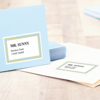 Envelopes with printed address labels