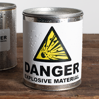Can with printed foil label